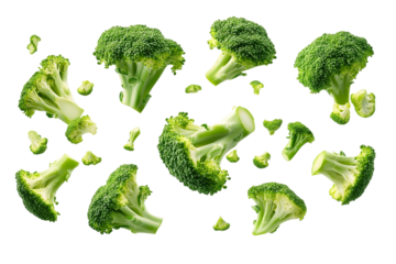 Fresh green broccoli on white background, healthy vegetable for diet