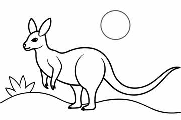  kangaroo  vector silhouette