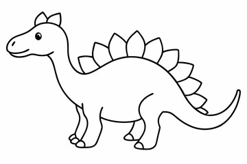  dinosaur illustration vector on white background
