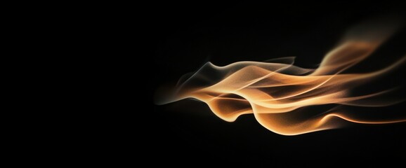 Obraz premium Dynamic flames on black background for dramatic design and visual concepts