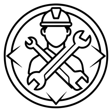 recommend clip art: repair service outline coloring book page line art drawing