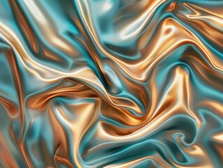 Obraz premium Opulent Gold and Blue Abstract Textile