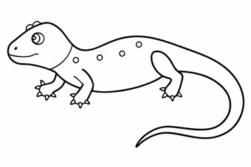 chameleon cartoon isolated on white