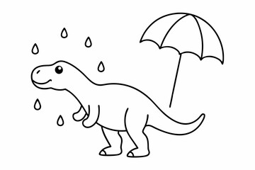 Obraz premium illustration of a cartoon dinosaur
