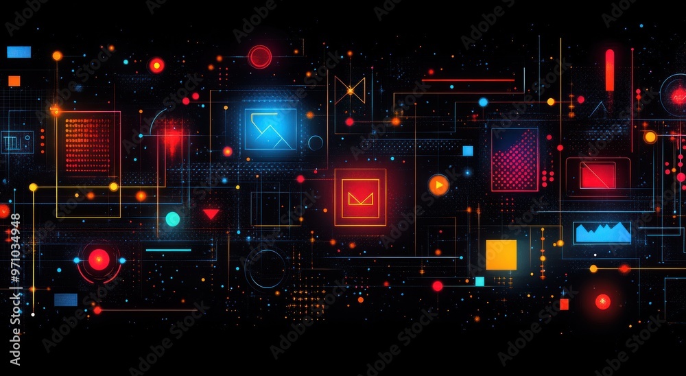 Poster abstract technology background