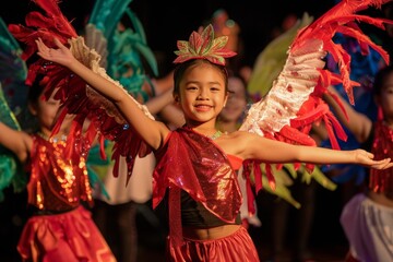 Children are little artists on stage