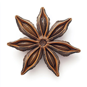 recommend clip art: star anise tropical exotic spice on isolated white background