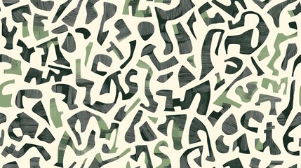 Seamless pattern of recycled typography