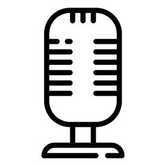 Microphone Icon in Line Style