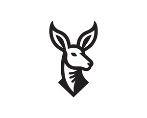 
Deer logo vector template. Deer head icon symbol vector illustration. Deer silhouette logo black and white.