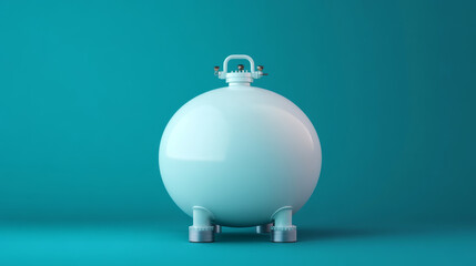 3D vector of a natural gas tank, used for cooking and industry, representing energy economy. 