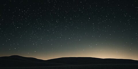 A serene night sky filled with stars over a tranquil landscape, showcasing the beauty of nature and the vastness of the universe.