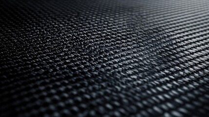 Black carbon fiber texture with intricate patterns providing a sleek and futuristic material design surface