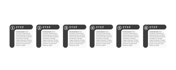 Very simply infographic design with 6 options or steps. Infographics for business concept.