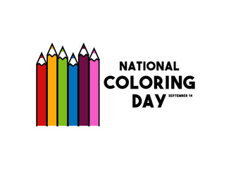 Vector Illustration of National Coloring Day. September 14.