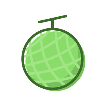 Melon design vector on white background.