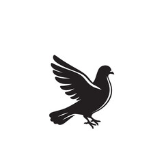 Obraz premium Pigeon bird silhouette. Pigeon logo, icon. Pigeon vector design isolated on white background.