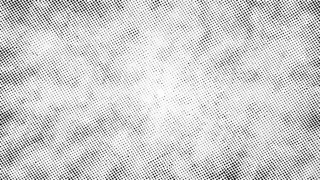 Grunge noise gradient texture. Dirty grain background. Dotted halftone overlay. Sand dusty distressed wallpaper. Grungy grit pattern. Black-white random dot texture for poster, banner, web