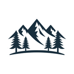 Minimalist Mountain Logo Design