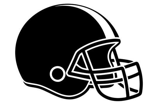 recommend clip art: american football helmet  silhouette vector, white background