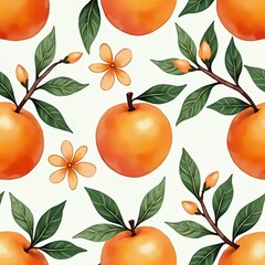 seamless pattern with apricots