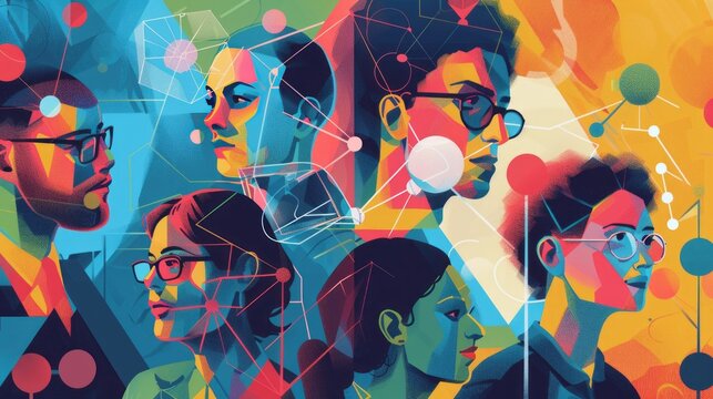 AI Collaboration: An image of researchers, scientists, and engineers from different disciplines coming together to collaborate on AI projects, fostering interdisciplinary approaches and innovation 