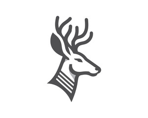Deer logo vector illustration