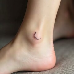 Fototapeta premium foot with minimal tattoo