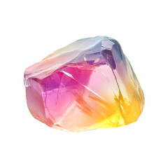 Fototapeta premium Clear colourful stone isolated on transparent background