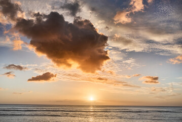 Beautiful sunset over the ocean