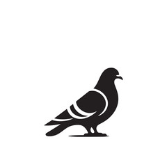 Obraz premium Pigeon bird silhouette. Pigeon logo, icon. Pigeon vector design isolated on white background.