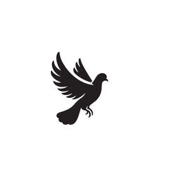 Obraz premium Pigeon bird silhouette. Pigeon logo, icon. Pigeon vector design isolated on white background.
