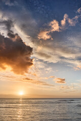 Beautiful sunset over the ocean