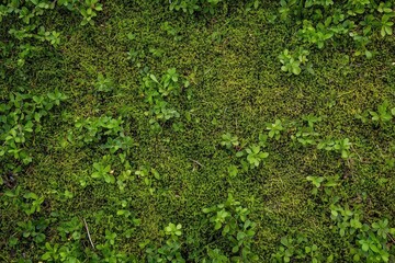 Fototapeta premium Vibrant green grass texture top view for nature-themed designs and backgrounds