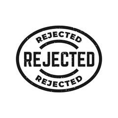 Rejected Stamp. Red Rejected Rubber Grunge Stamp Seal Vector Illustration.