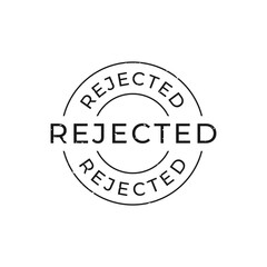 Rejected Stamp. Red Rejected Rubber Grunge Stamp Seal Vector Illustration.