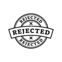Rejected Stamp. Red Rejected Rubber Grunge Stamp Seal Vector Illustration.