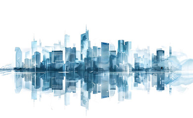 Naklejka premium Future abstract urban community