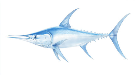Naklejka premium A large blue fish with a pointed snout