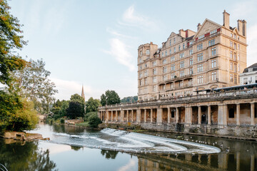 view of the city by the canal 