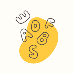 Italian Alphabet pasta. Traditions of Italian cuisine. Perfect for menu design, packaging, etc.