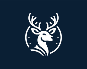 Deer logo vector illustration