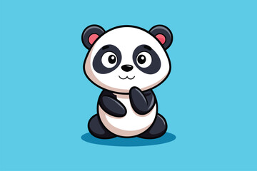 cute Panda  Cartoon Vector Icon Illustration   .eps