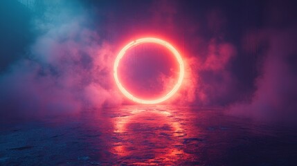 Glowing neon sign with an abstract design, symbolizing modern nightlife, glowtime urban aesthetic, energetic and stylish, with realistic effects, true details style