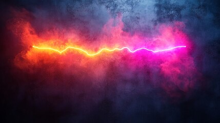 Glowing neon sign with an abstract design, symbolizing modern nightlife, glowtime urban aesthetic, energetic and stylish, with realistic effects, true details style