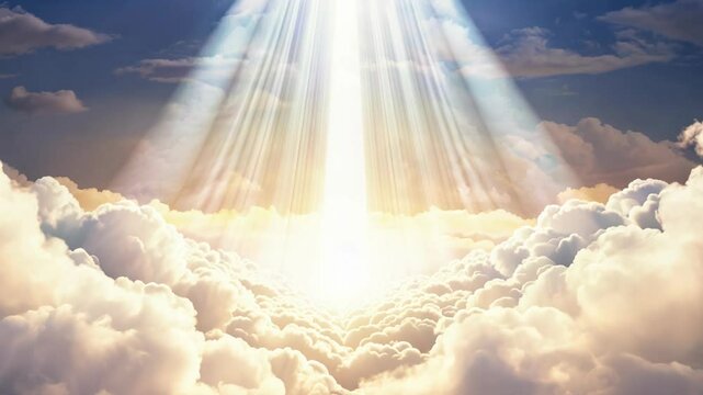 4k video of Heaven clouds.