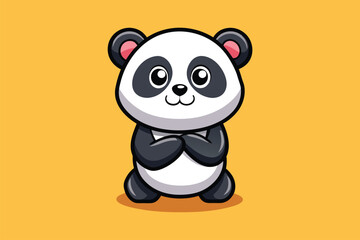 cute Panda  Cartoon Vector Icon Illustration  .eps