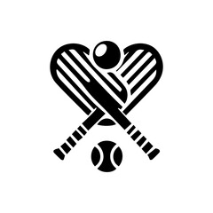 Fototapeta premium Dynamic tennis racket icon captures the powerful swing and competitive spirit of the game, perfect for sports branding and athletic promotions