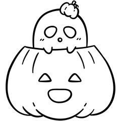 cartoon halloween pumpkin