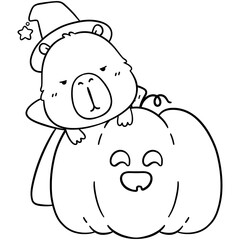 Witch capybara doodle 